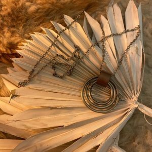 Metal ring necklace